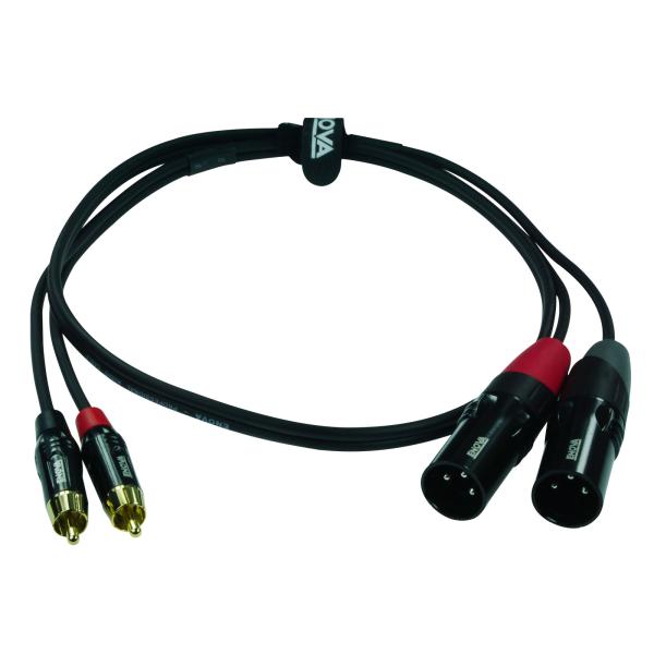 Cinch Kabel male schwarz & rot Stereokabel